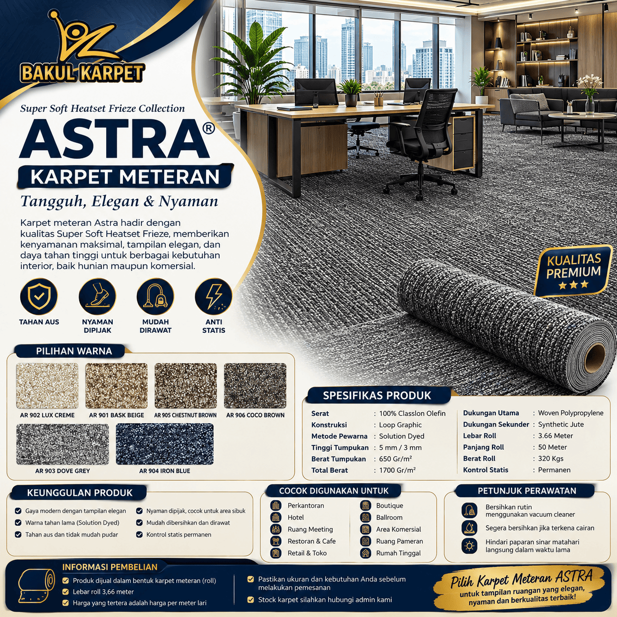 Karpet Kantor Meteran Astra - Image 7